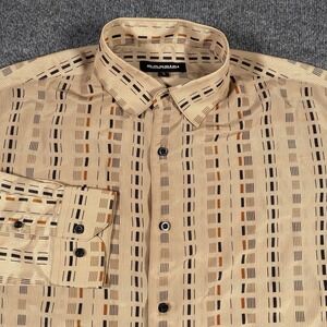 Bassiri Limited Collection Mens Large Button Shirt Long Sleeve Microfiber